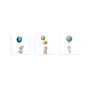 Wallity FAH11 Conjunto de 3 Cuadros Decorativos sobre Lienzo Multicolor de 30 x 30 cm
